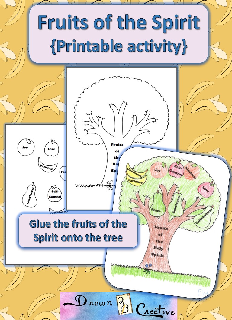 Fruits of the Spirit Printable Activity - Drawn24BCreative For Fruits Of The Spirit Worksheet