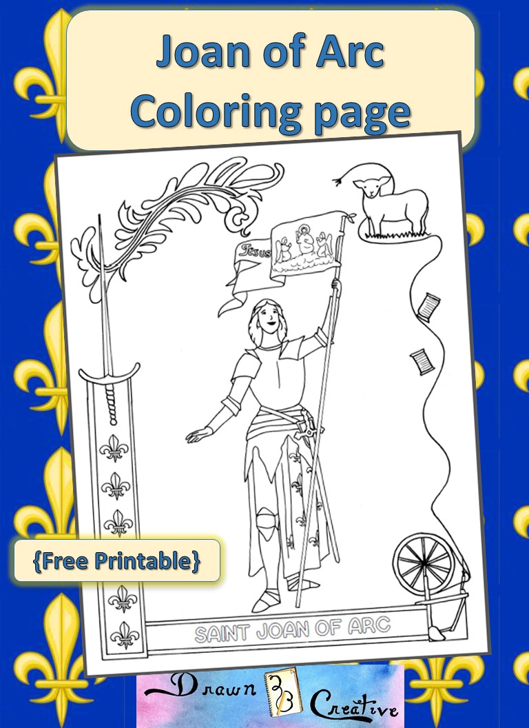 easy st joan of arc coloring pages - photo #18
