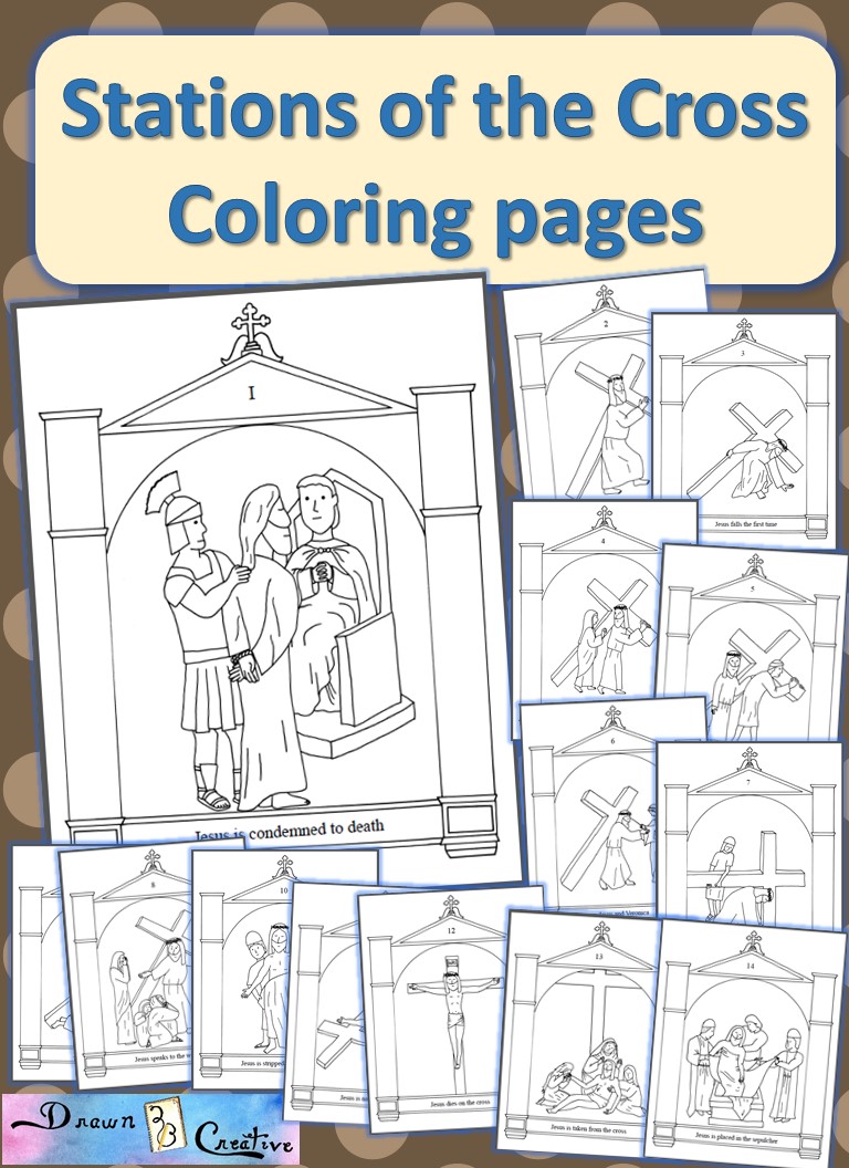 Stations Of The Cross Coloring Pages Drawn2BCreative