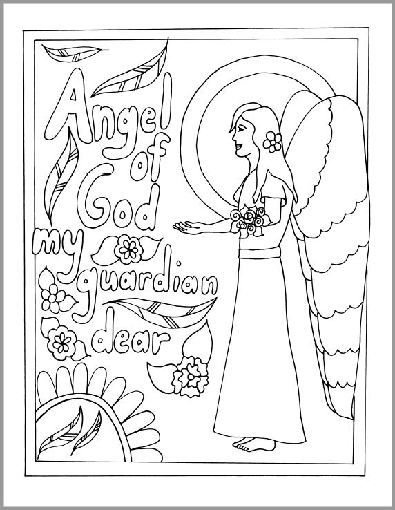 hail mary prayer coloring pages for children - photo #39