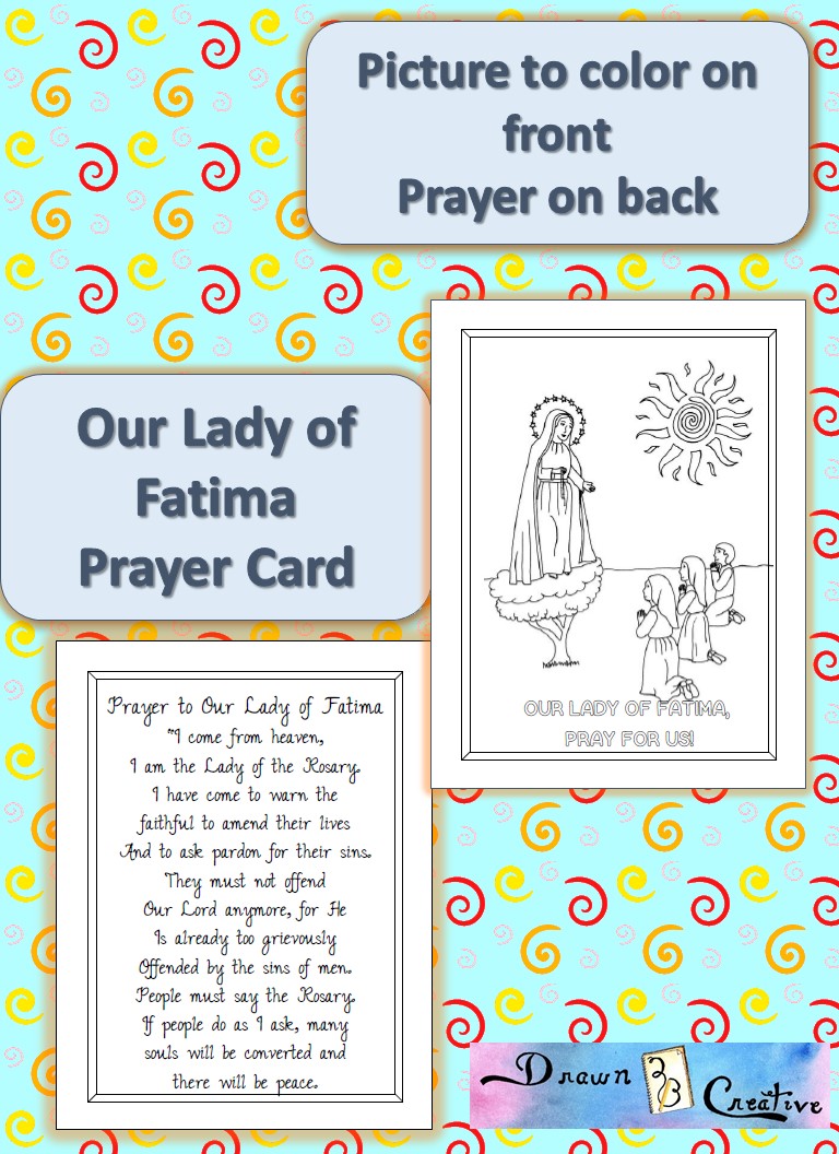 Printable Our Lady Of Fatima Prayer Cards Drawn2BCreative