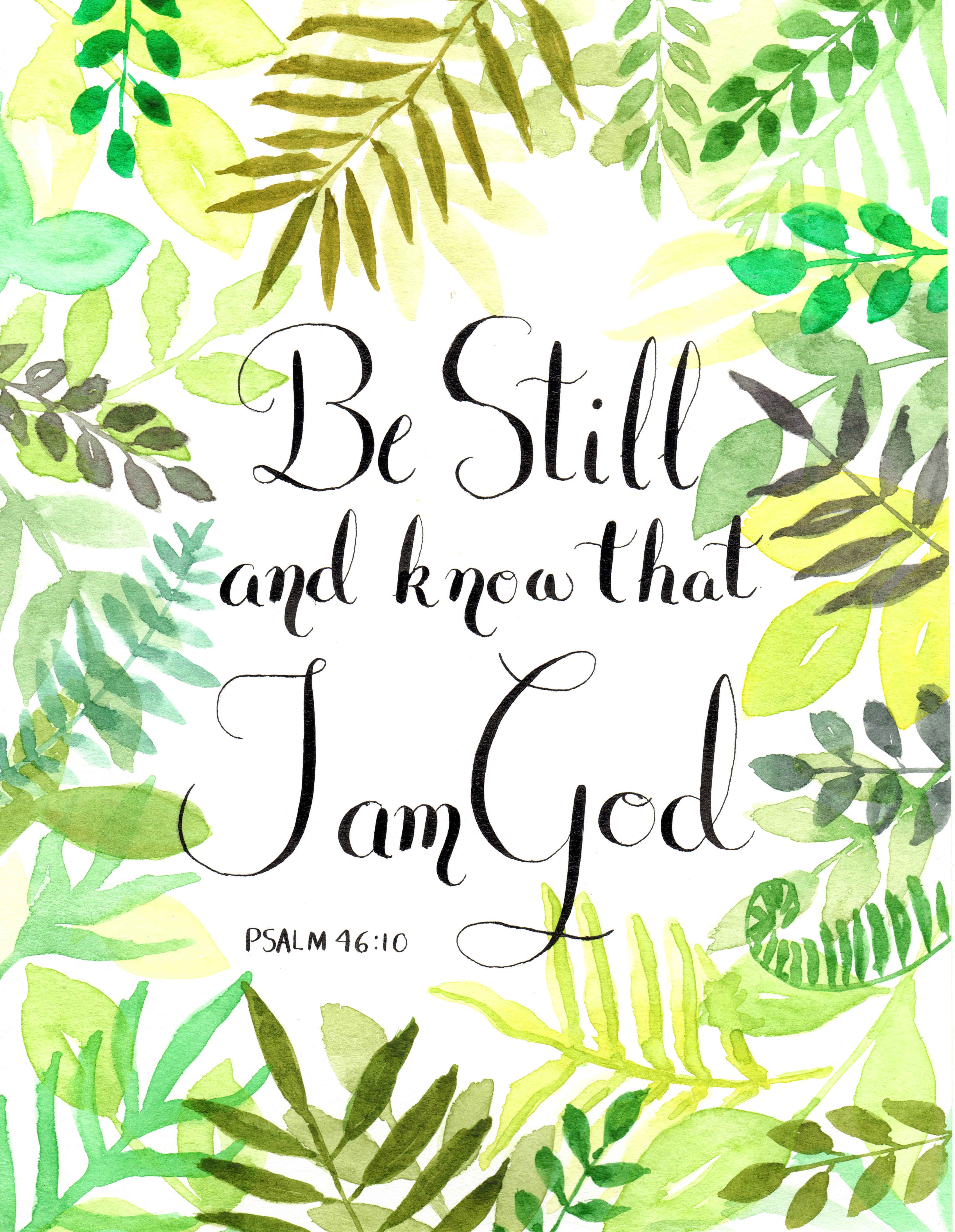 Be Still and Know... Watercolor Print - Drawn2BCreative